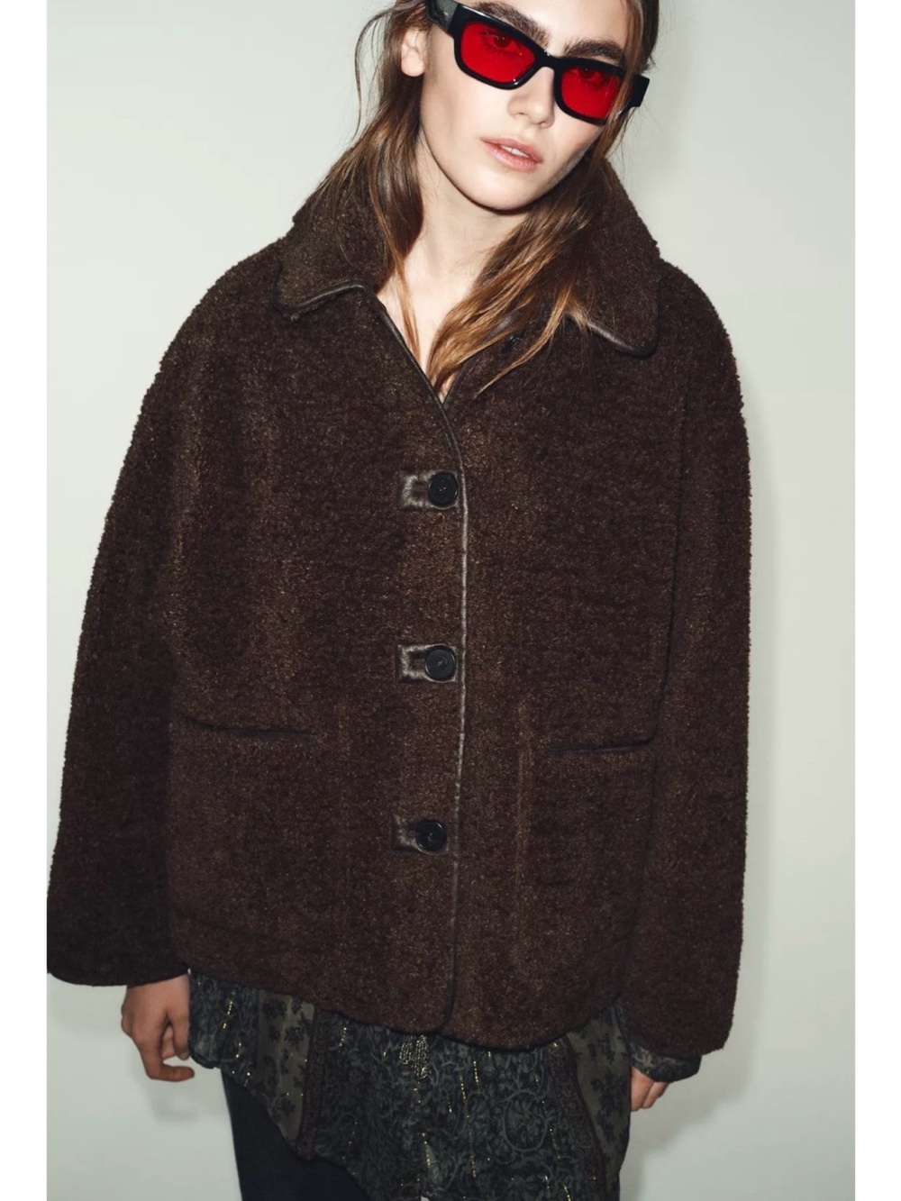 Zara reversible double faced coat size Small - Picture 6 of 11